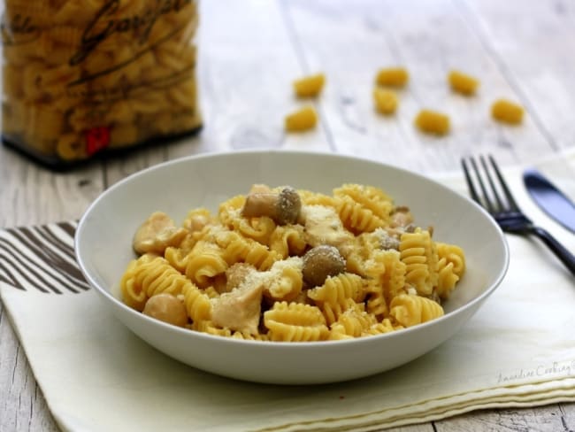 Pastasotto au poulet et champignons