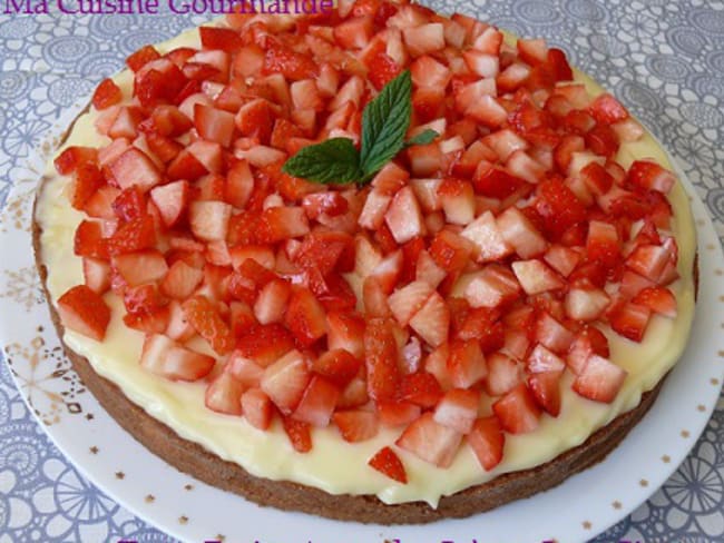 Tarte Fraise Amandes, Crème Coco Citron