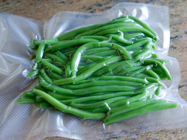 Conserver les haricots verts sous-vide