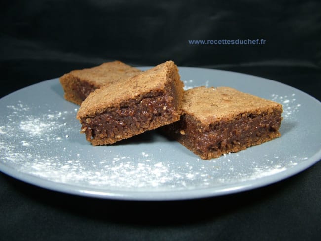 Brownies fondants au chocolat et amandes