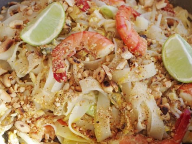 Nouilles Pad Thaï aux crevettes