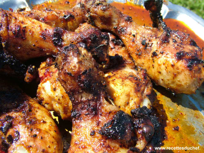 Cuisses de poulet au barbecue ou au four, marinade au sirop d'érable