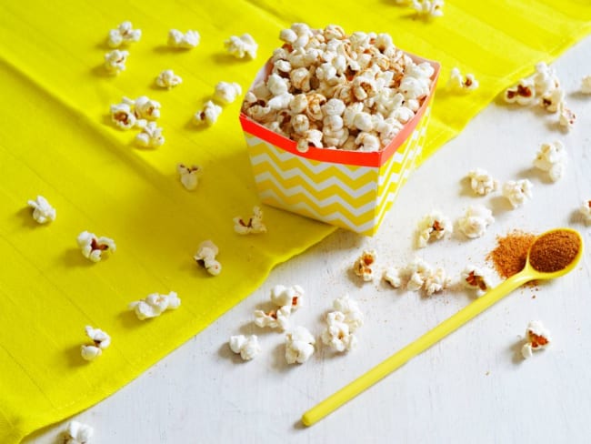 Healthy pop-corn à l'huile et au sucre de coco