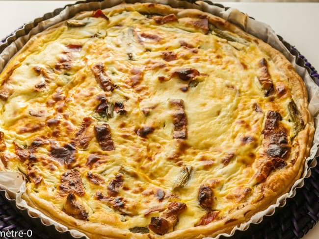 Tarte ricotta asperges vertes et jambon