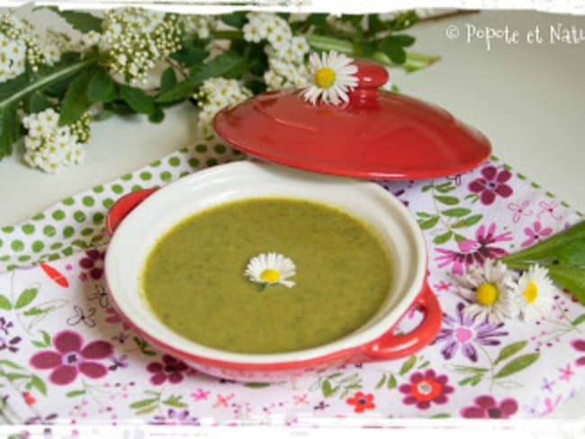 Soupe de fanes de navets blancs