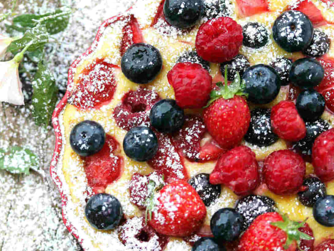 Ricotta gratinée aux fruits rouges