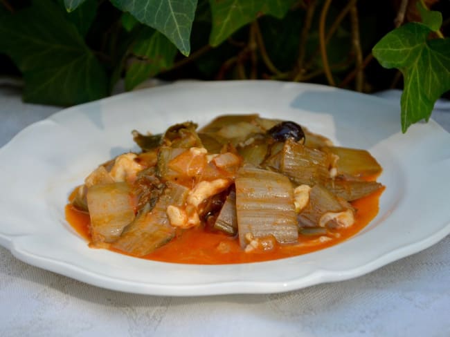 Côtes de blettes à la tomate