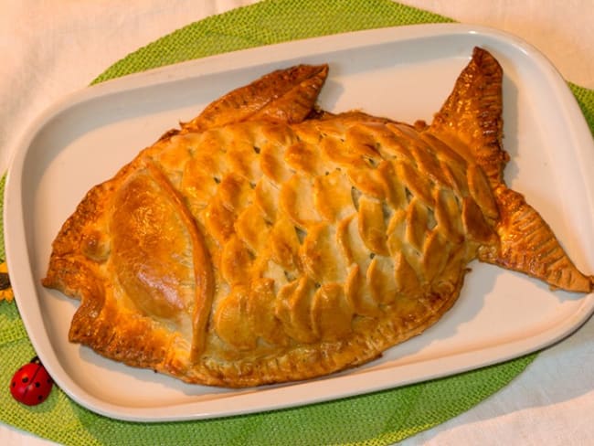 Poisson en croûte comme un koulibiac