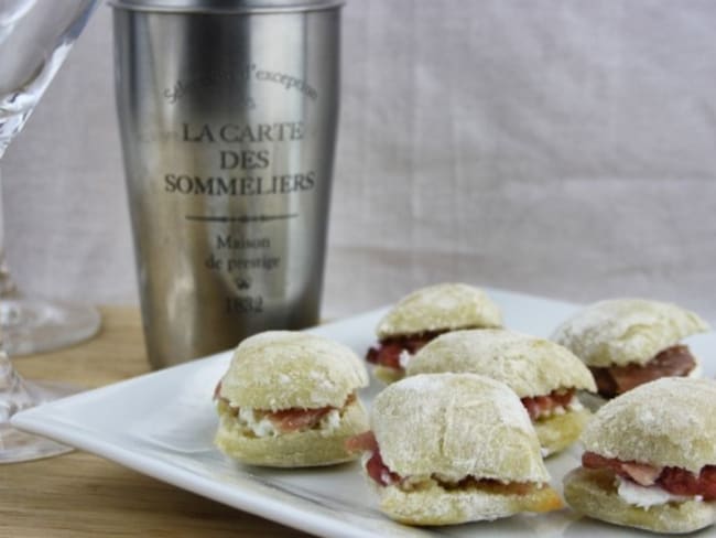 Ciabatta figue jambon de parme et chèvre frais