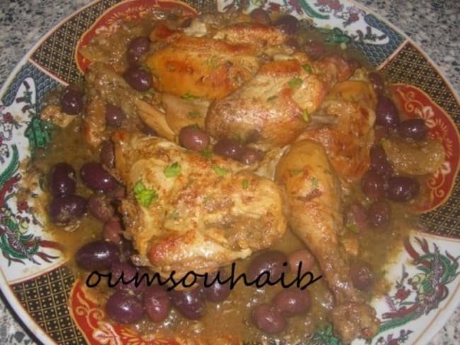 poulet marocain aux olives et citron confit