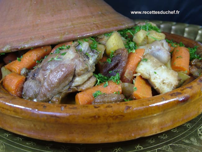 Tajine de cuisses de canard aux fruits secs