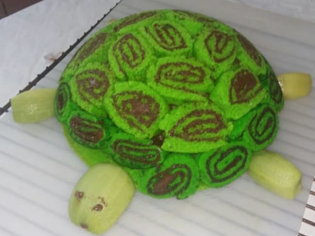 Gâteau tortue au chocolat et à la poire