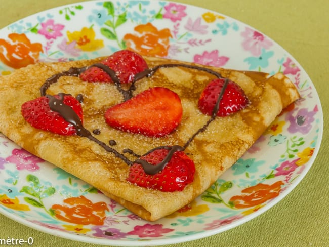 Crêpes fraises chocolat