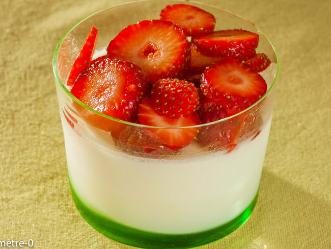 Panna cotta fraises coco