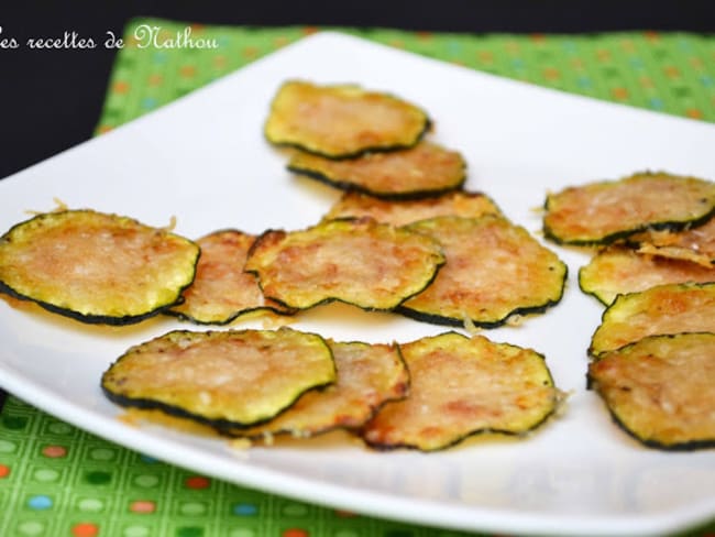 Chips de courgettes grillées au parmesan