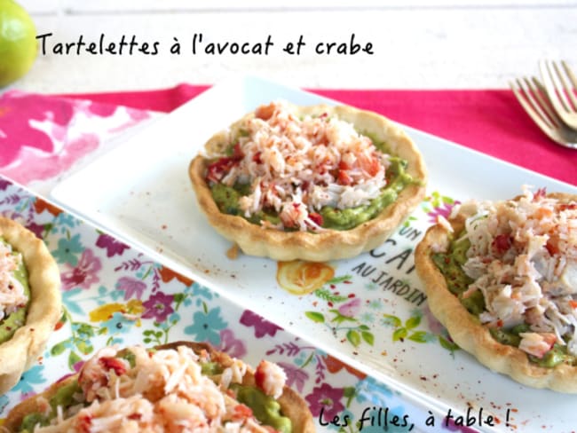 Tartelettes à l’avocat et au crabe