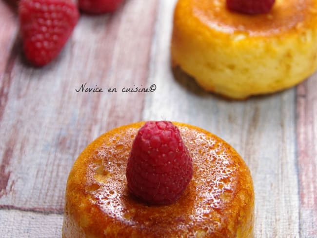 Moelleux aux framboises et fromage blanc pour le goûter