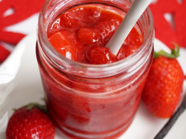 Compotée de fraises vanillée