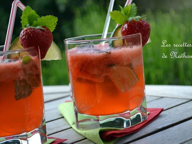 Cocktail Mojito à la fraise