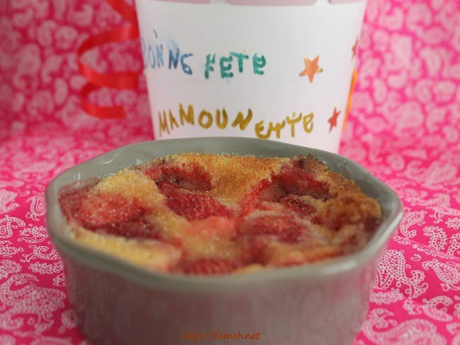 Clafoutis fraises pour la fête des mères