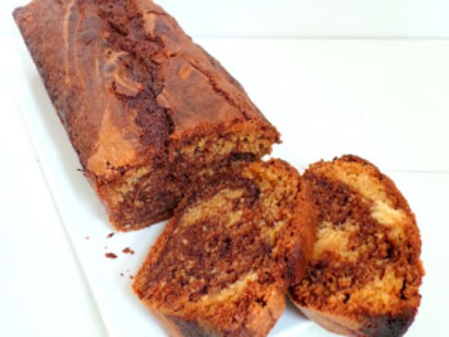 Cake vanille et chocolat au lait