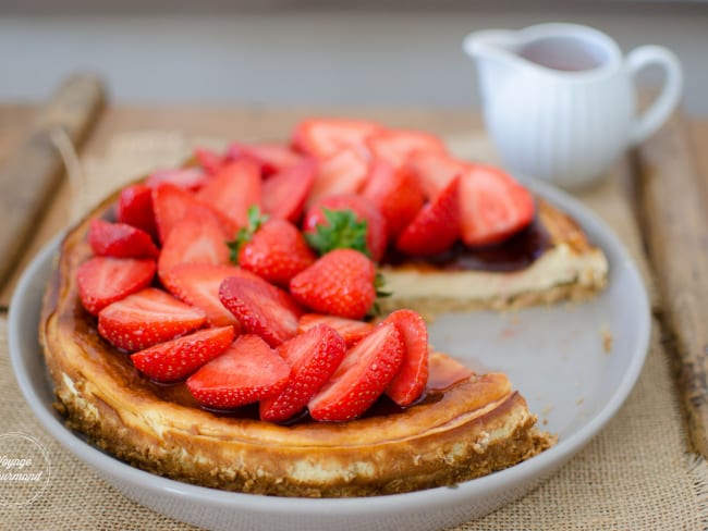 Cheesecake léger aux fraises