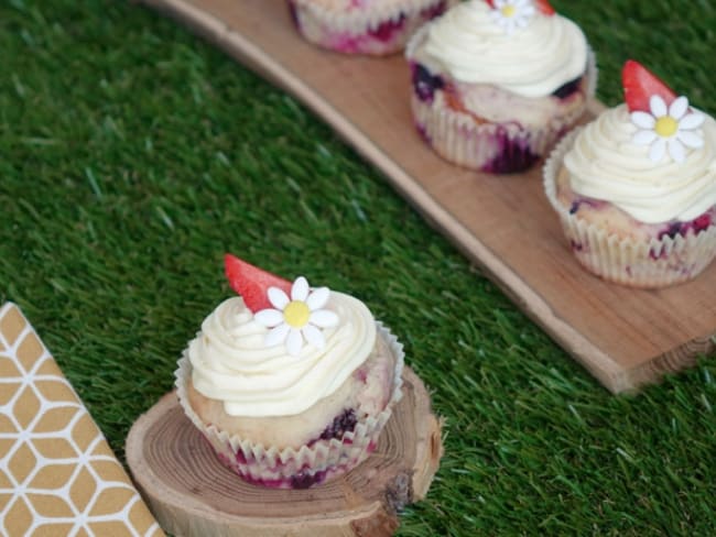 Cupcakes aux fruits rouges