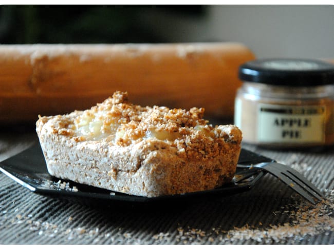 Tartelettes à l'avoine et aux amandes, compotes de pommes et crumble aux épices "Apple Pie"