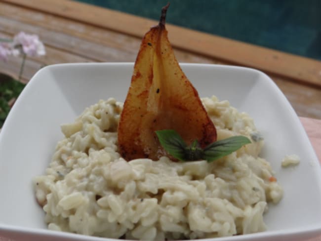 Risotto gorgonzola et poire