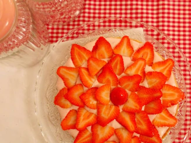 Tarte chantilly à la fraise