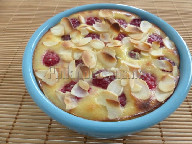 Gratin de framboises à l'amande et à la ricotta