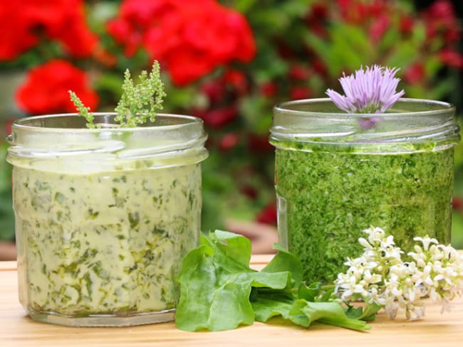 Pesto et beurre d'oseille