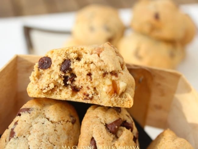 Cookies chocolat et noix aux épices