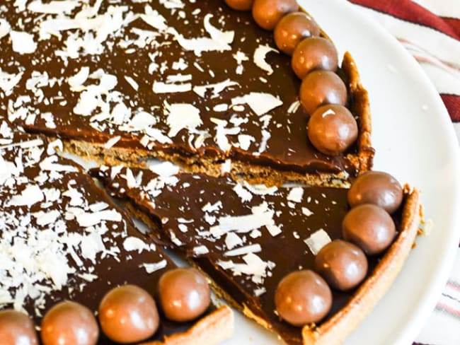 Tarte chocolat au lait et Maltesers