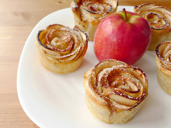 Roses feuilletées aux pommes