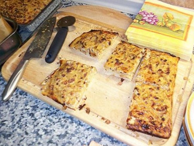 Quiche aux oignons et aux lardons