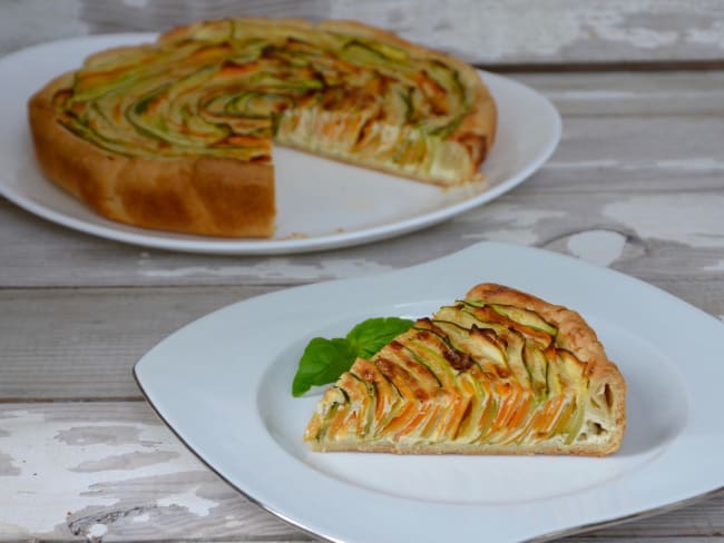 Tarte spirale courgettes carottes