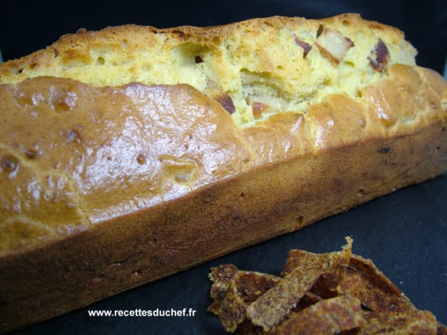 Cake au boudin blanc et pâte de fruit pomme-chia