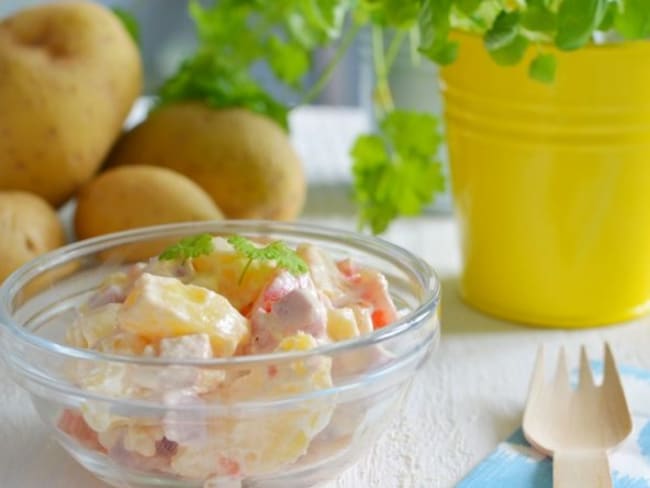 Salade de pomme de terre allégée au fromage frais