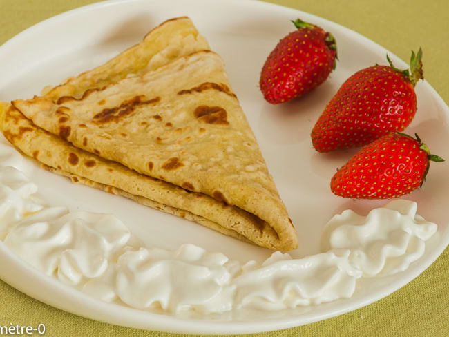 Crêpes fraises chantilly