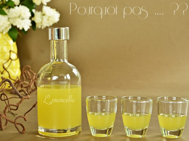 Liqueur "Limoncello" maison au citron