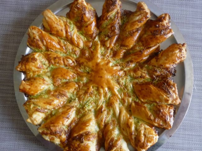 Tarte soleil chèvre courgette