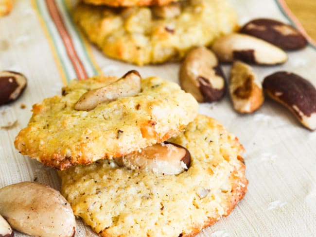 Biscuits chocolat blanc et noix du Brésil