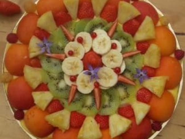 Tarte aux fruits frais et bergamote