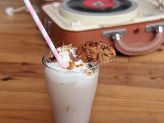 Milkshake ultra gourmand aux cookies