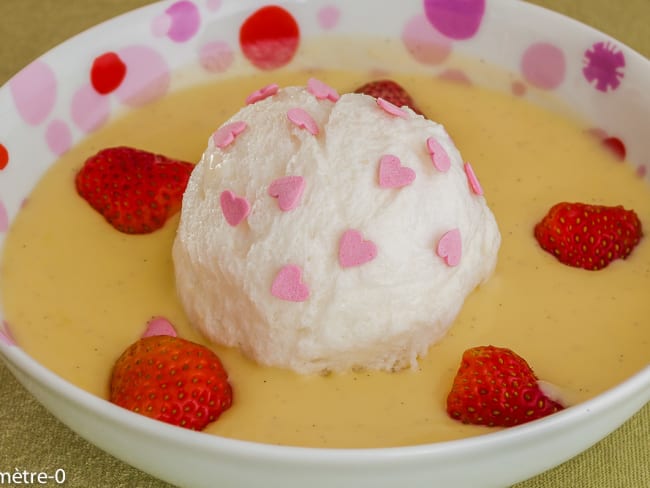 Ile flottante aux fraises