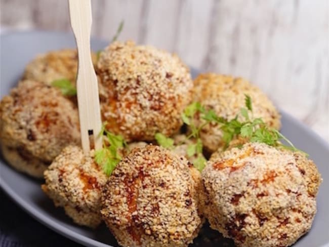 Boulettes de poulet sauce au fromage blanc