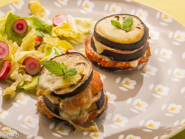 Millefeuilles d'aubergines et tomates