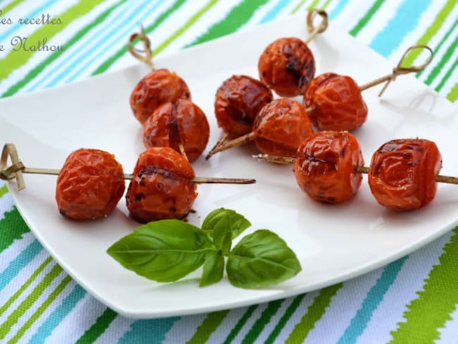 Tomates cerise caramélisées au vinaigre balsamique