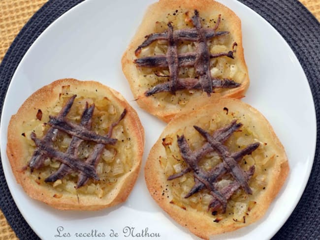 Tartelettes de bricks façon pissaladière